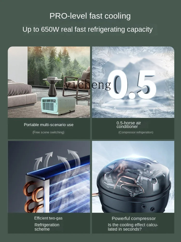 ZC Mobile Air Conditioner Installation-Free Household Outdoor Mini Mosquito Net Compression Portable
